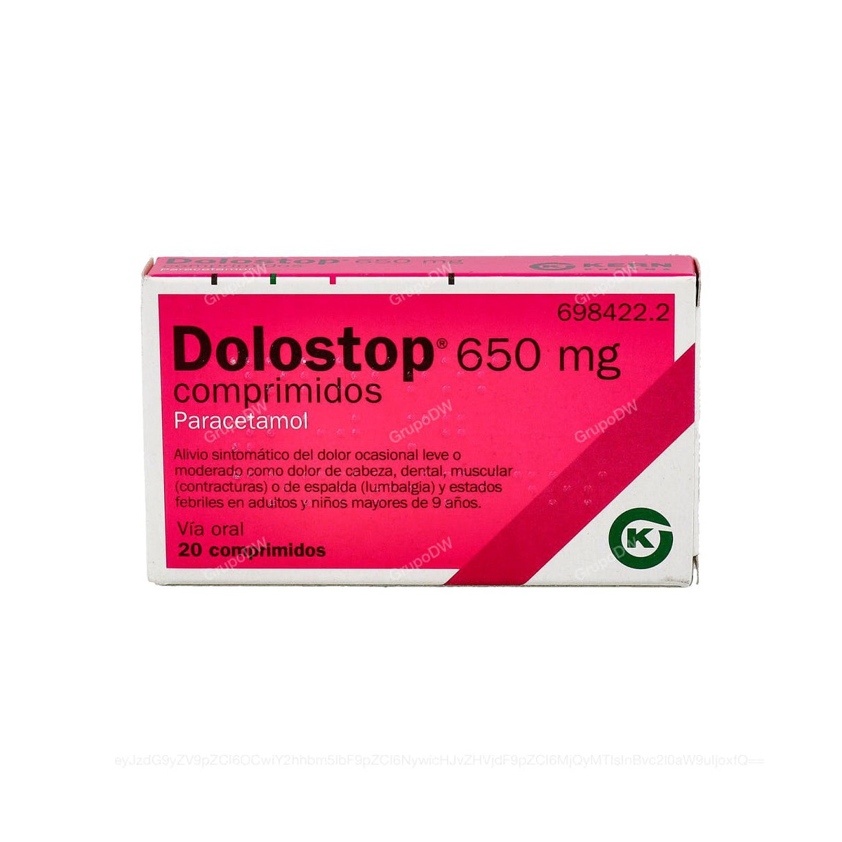 DOLOSTOP 650 mg COMPRIMIDOS, 20 comprimidos