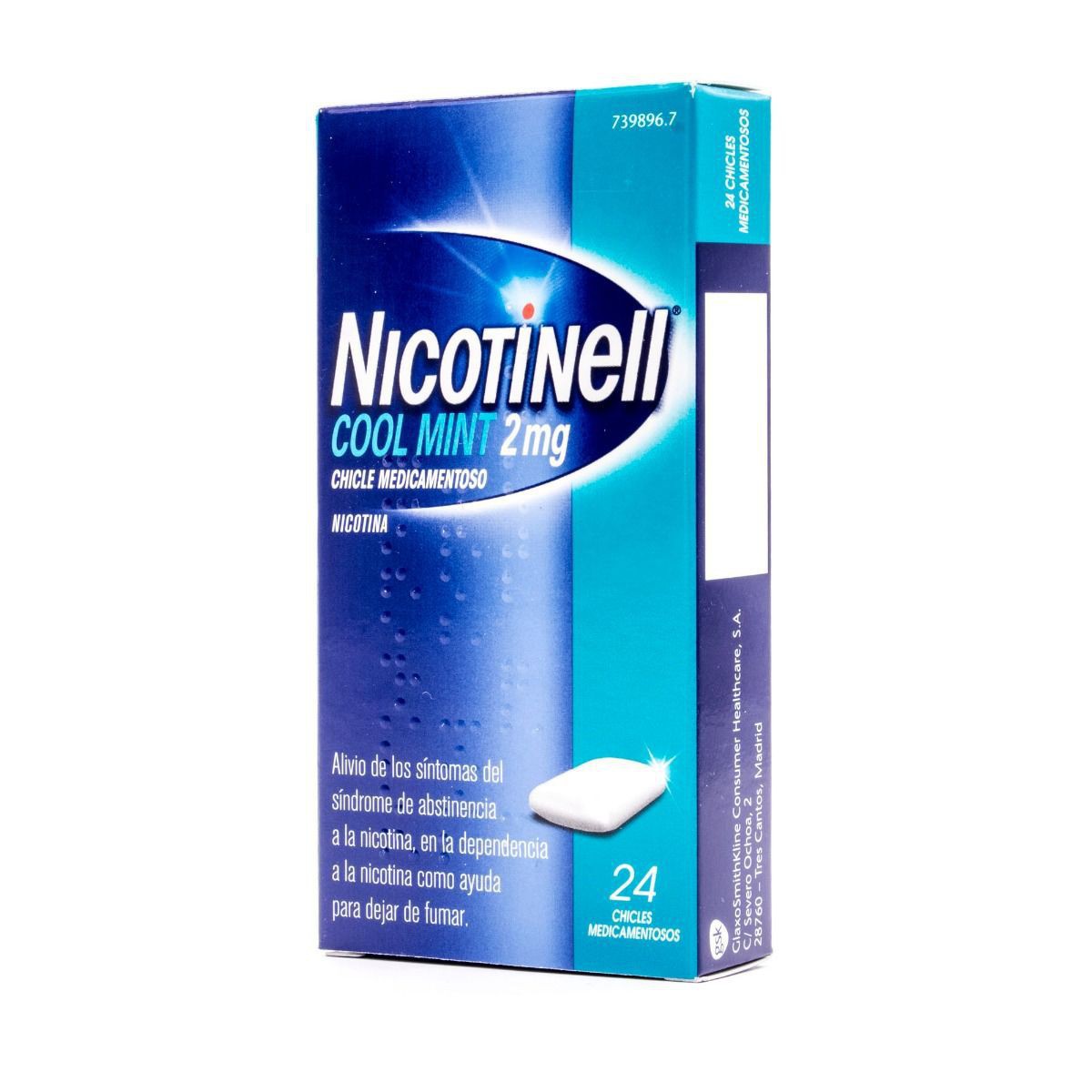 NICOTINELL COOL MINT 2 mg CHICLE MEDICAMENTOSO,...
