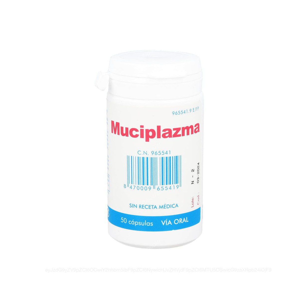 MUCIPLAZMA 500 mg CAPSULAS DURAS, 50 capsulas